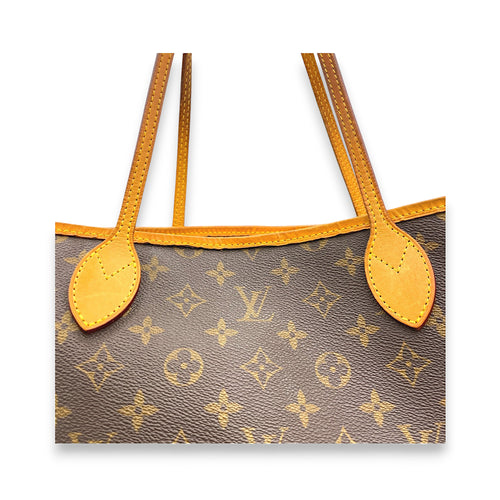 Neverfull GM Brown Tote Bag in Monogram Coated Canvas, Gold hardware