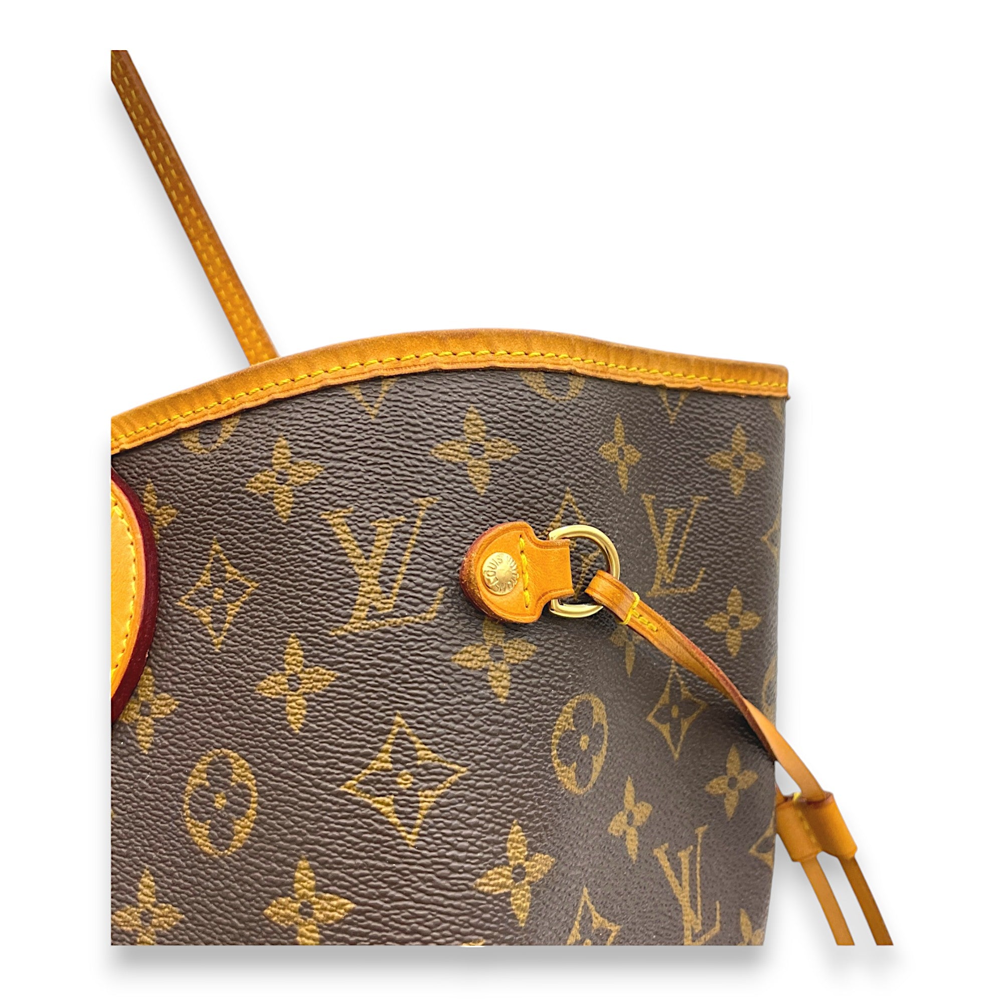 Neverfull GM Brown Tote Bag in Monogram Coated Canvas, Gold hardware