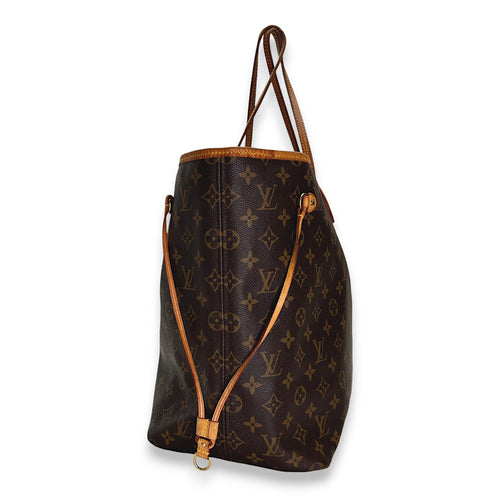 Neverfull GM Brown Tote Bag in Monogram Coated Canvas, Gold hardware