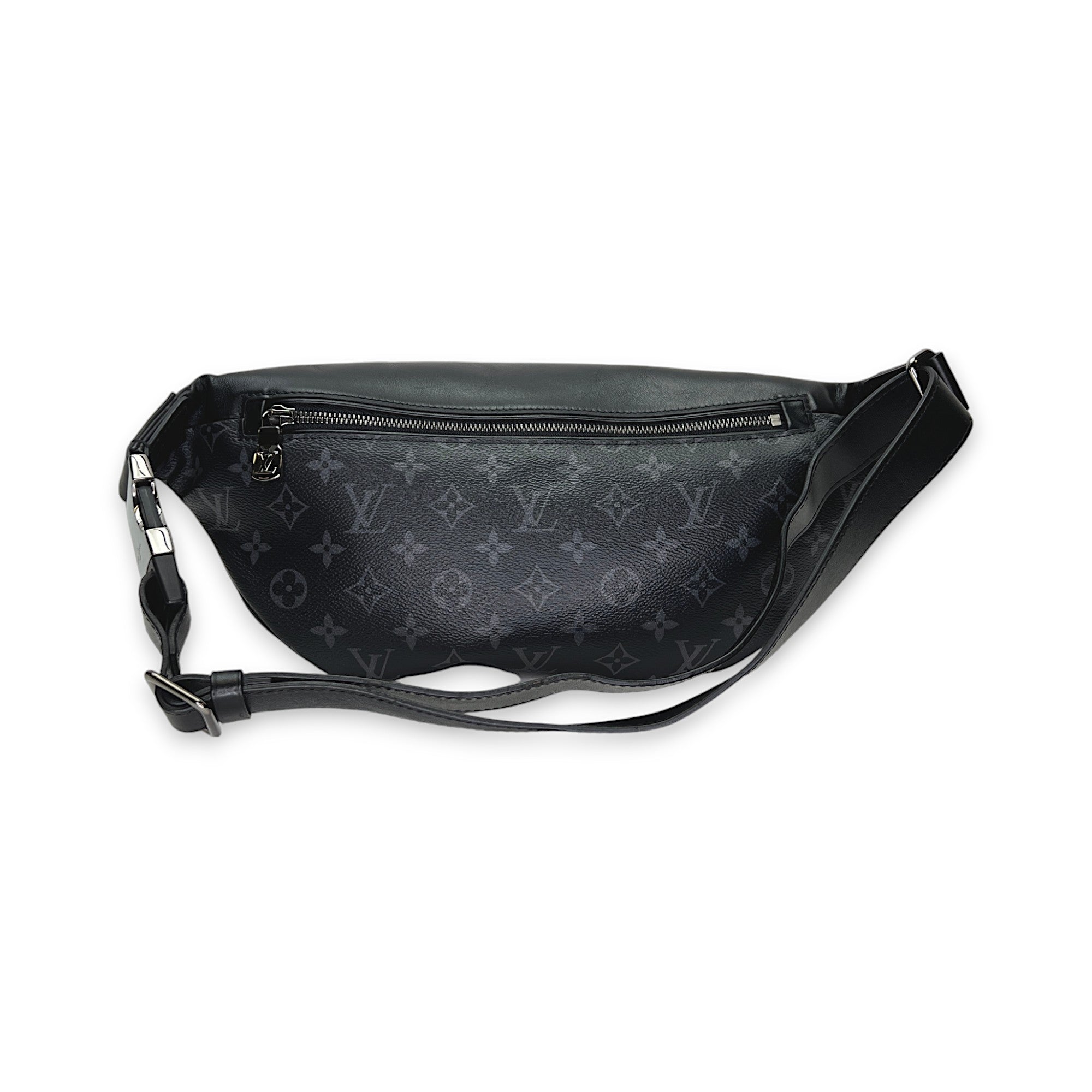 Discovery Bumbag PM Black Belt Bag in Monogram Coated Canvas, Silver hardware