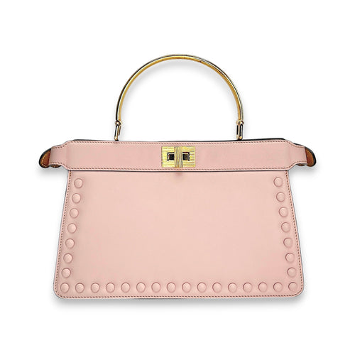 ISeeU Pink Top Handle Bag in Calfskin, Gold hardware