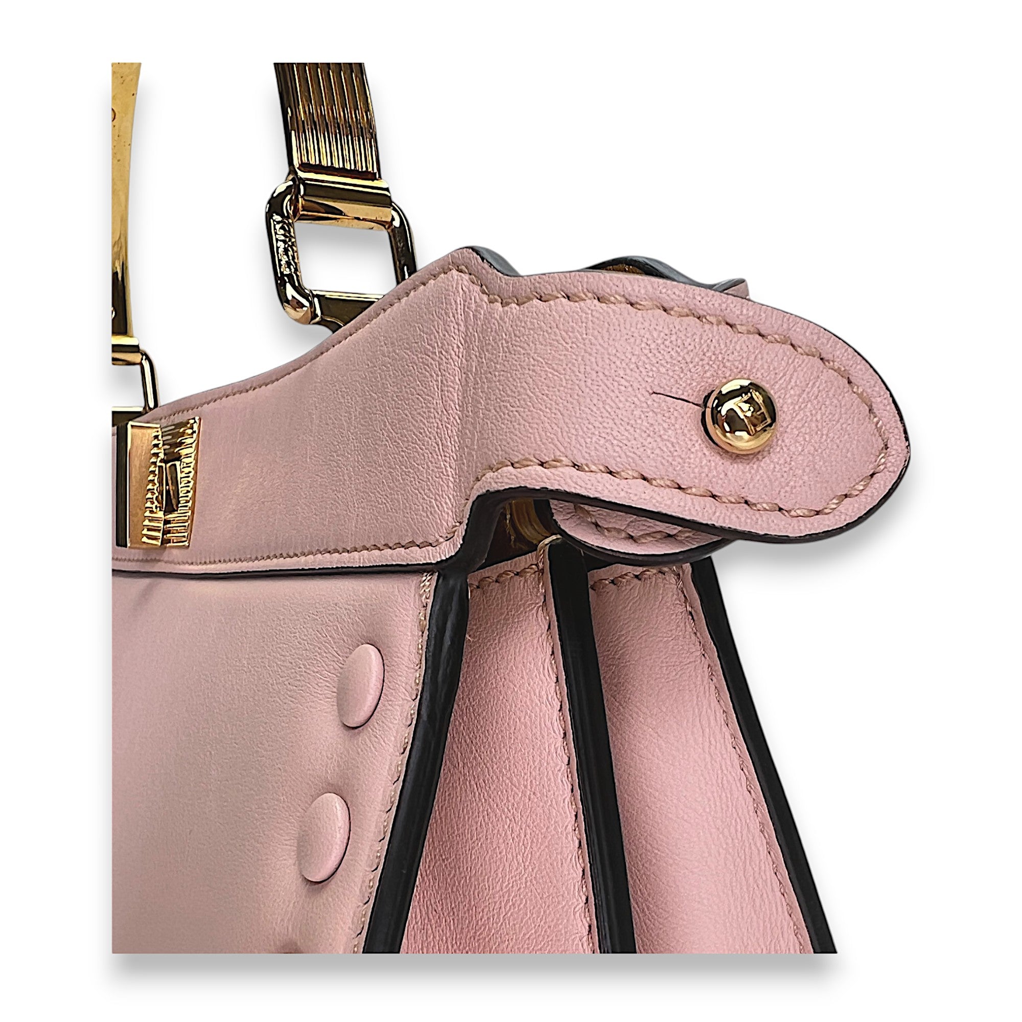 ISeeU Pink Top Handle Bag in Calfskin, Gold hardware