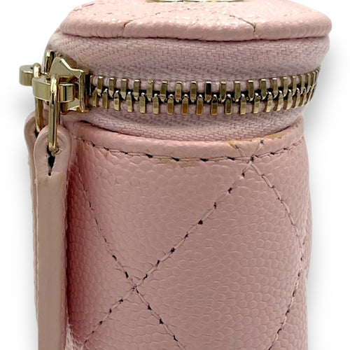 Classic Pink Vanity Bag in Caviar Leather, Gold hardware