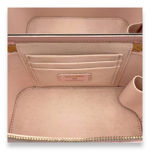 Classic Pink Vanity Bag in Lambskin, Light Gold hardware