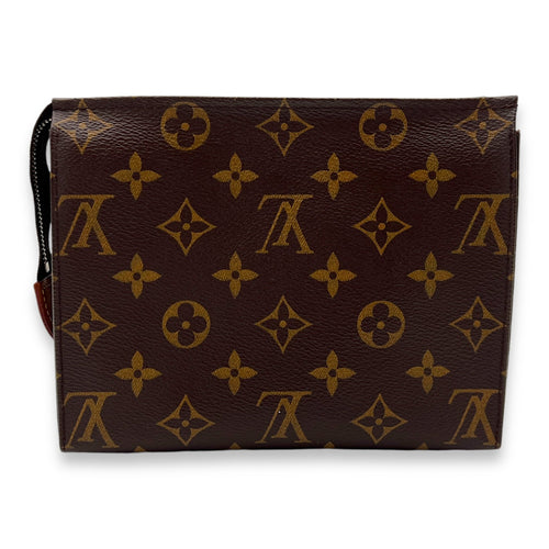 Others Pouch 19 Brown in Monogram Coated Canvas, Gold hardware