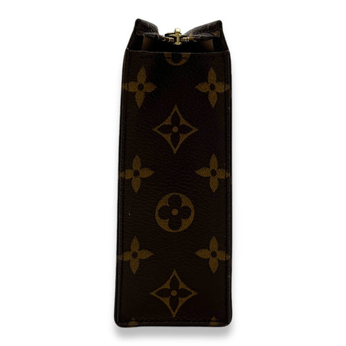 Others Pouch 19 Brown in Monogram Coated Canvas, Gold hardware