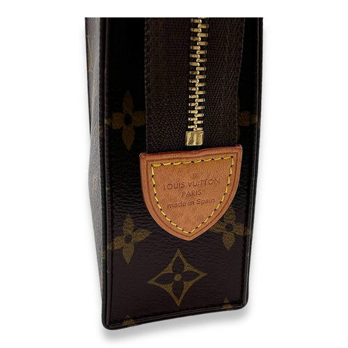 Others Pouch 19 Brown in Monogram Coated Canvas, Gold hardware