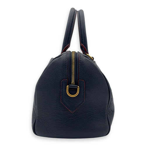 Speedy 25 Blue Top Handle Bag in Empreinte Leather, Gold hardware