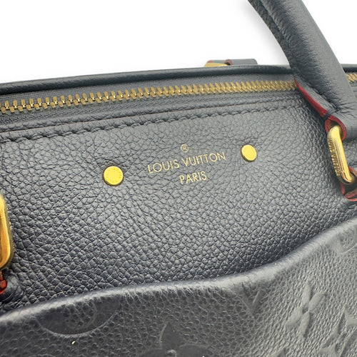 Speedy 25 Blue Top Handle Bag in Empreinte Leather, Gold hardware