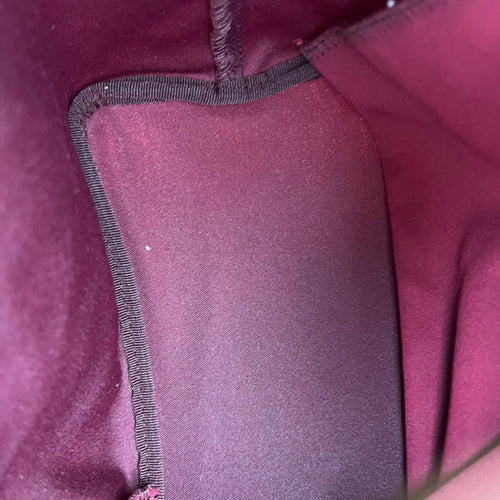 Baguette Shoulder Bag Red in Canvas, Silver hardware