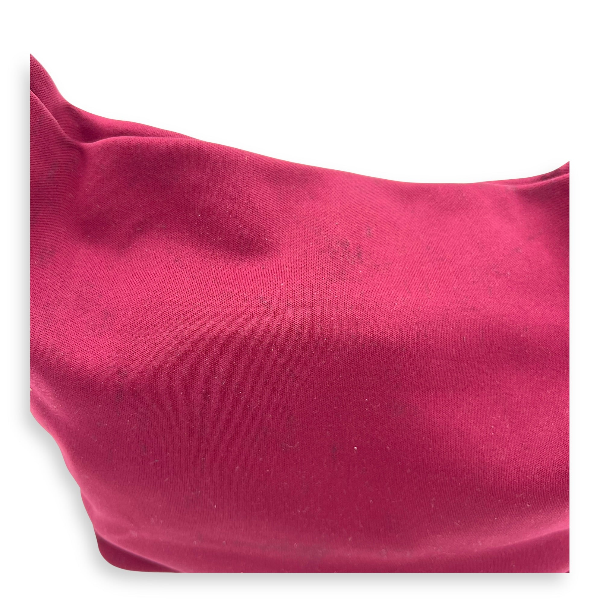 Baguette Shoulder Bag Red in Canvas, Silver hardware