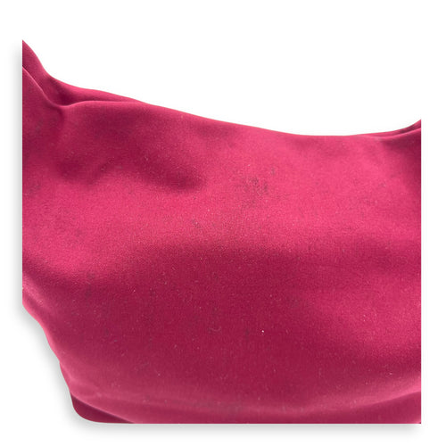 Baguette Shoulder Bag Red in Canvas, Silver hardware