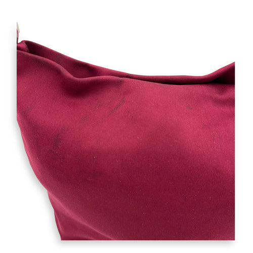 Baguette Shoulder Bag Red in Canvas, Silver hardware