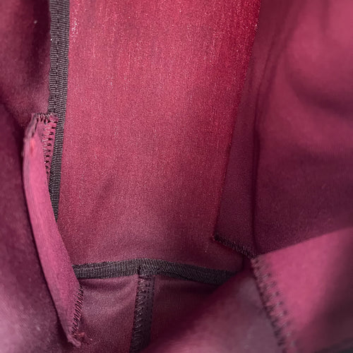 Baguette Shoulder Bag Red in Canvas, Silver hardware