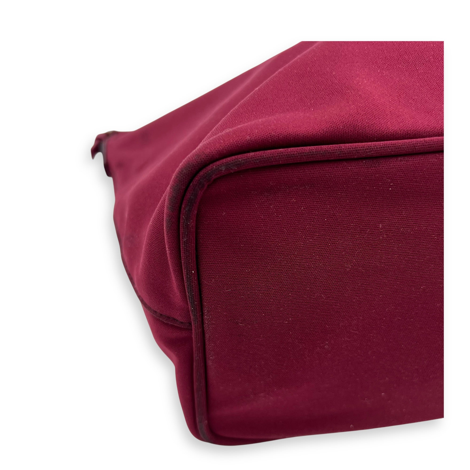 Baguette Shoulder Bag Red in Canvas, Silver hardware