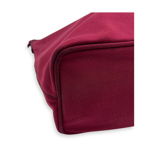 Baguette Shoulder Bag Red in Canvas, Silver hardware