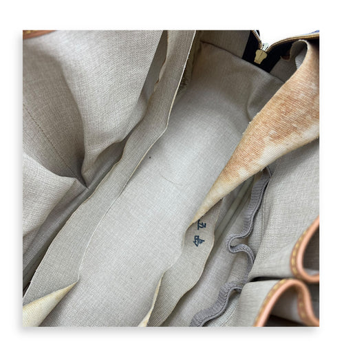 Deauville Top Handle Bag Brown in Monogram Coated Canvas, Gold hardware