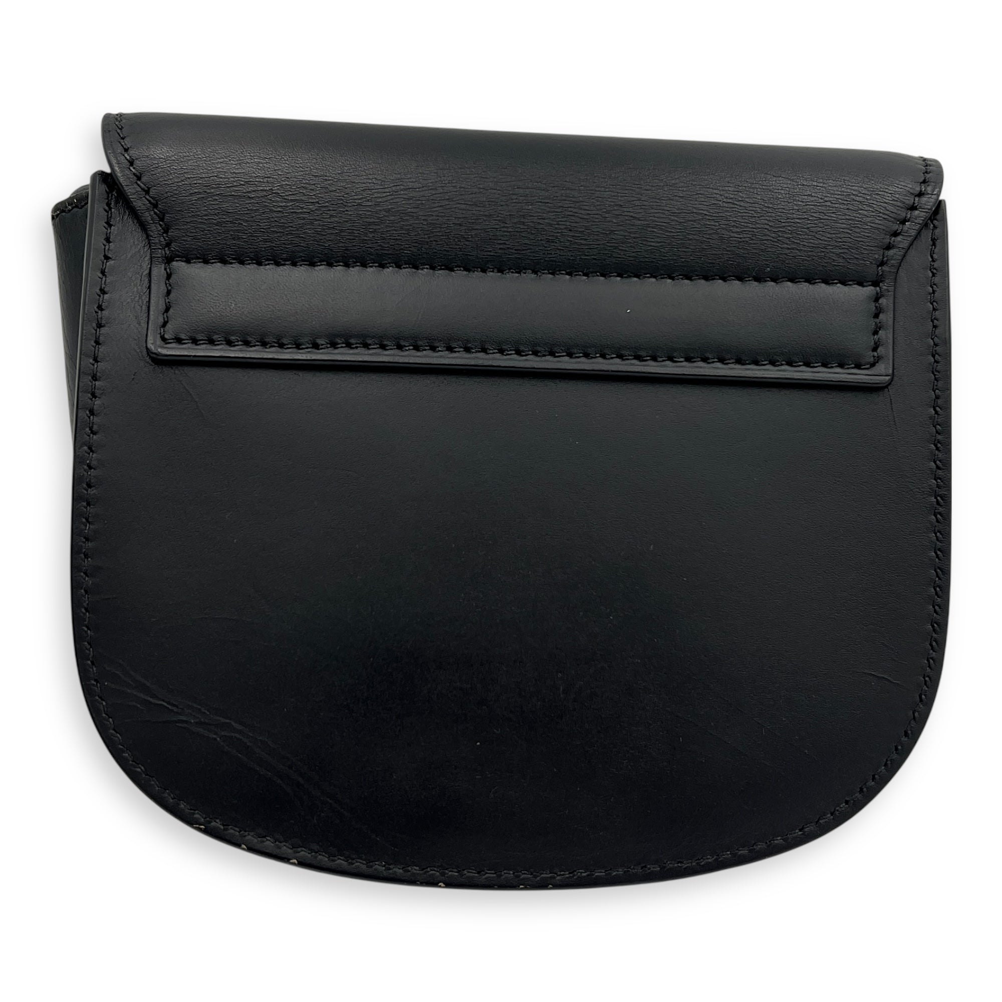 Kaia Crossbody Bag Black in Calfskin, Gold hardware