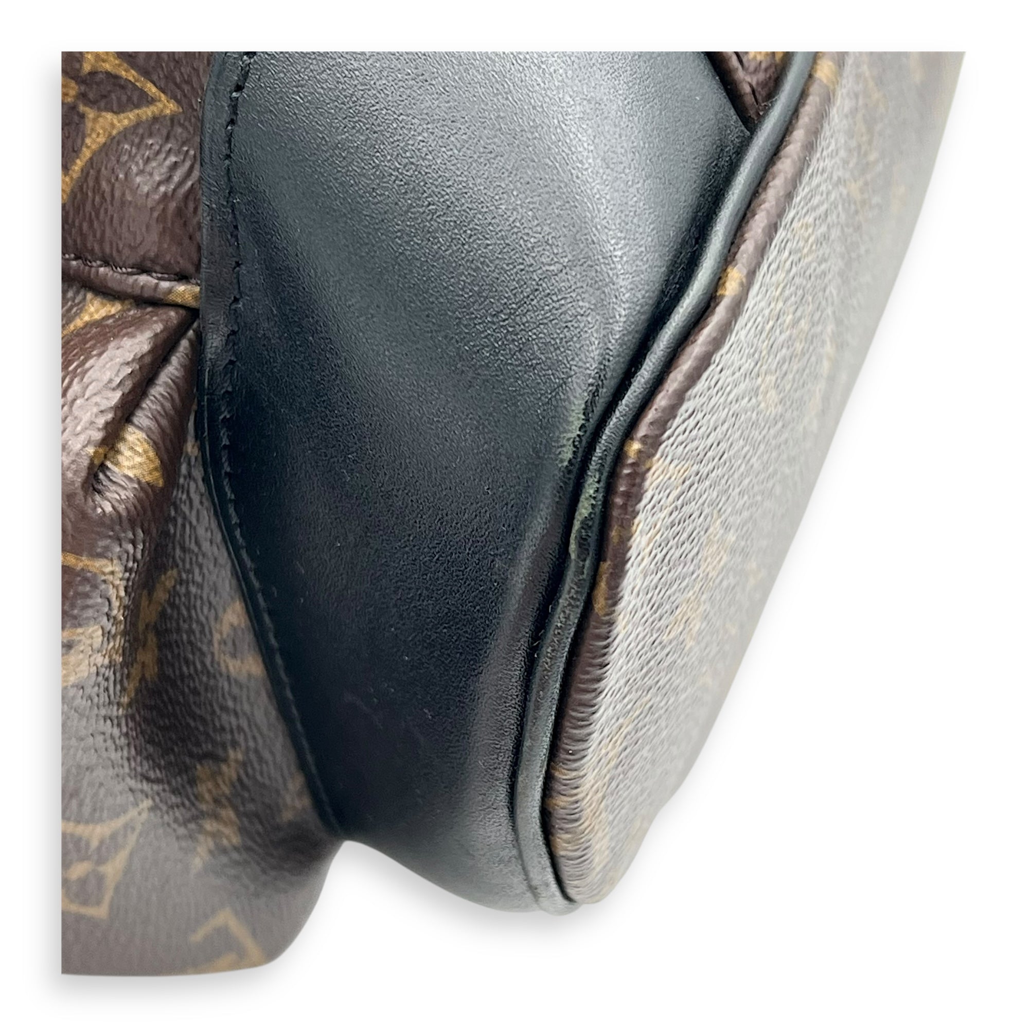 Christopher Backpack Brown in Monogram Coated Canvas, Silver hardware