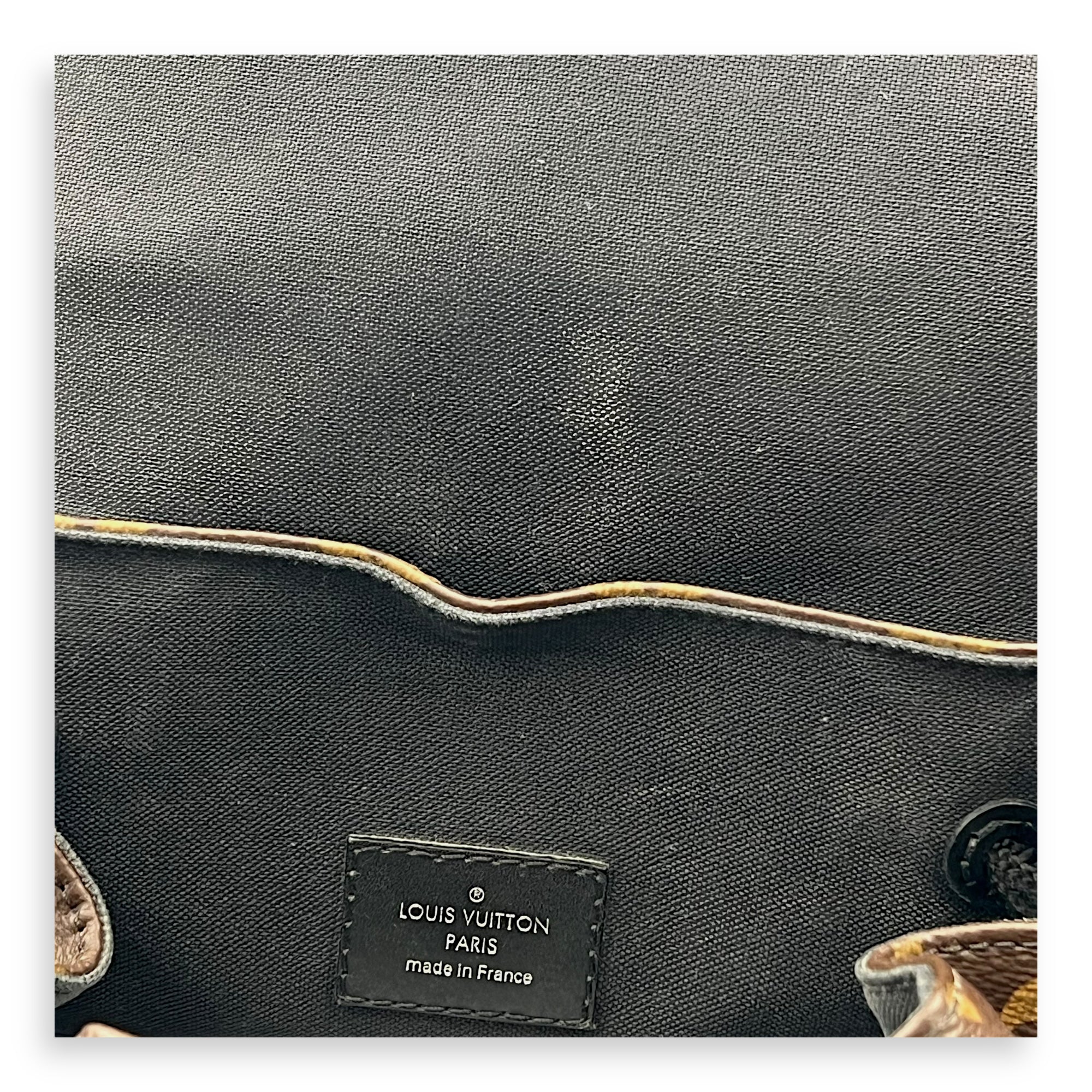 Christopher Backpack Brown in Monogram Coated Canvas, Silver hardware