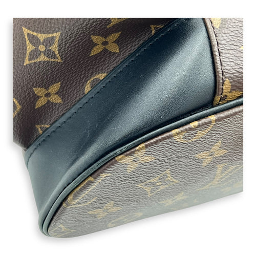 Christopher Backpack Brown in Monogram Coated Canvas, Silver hardware