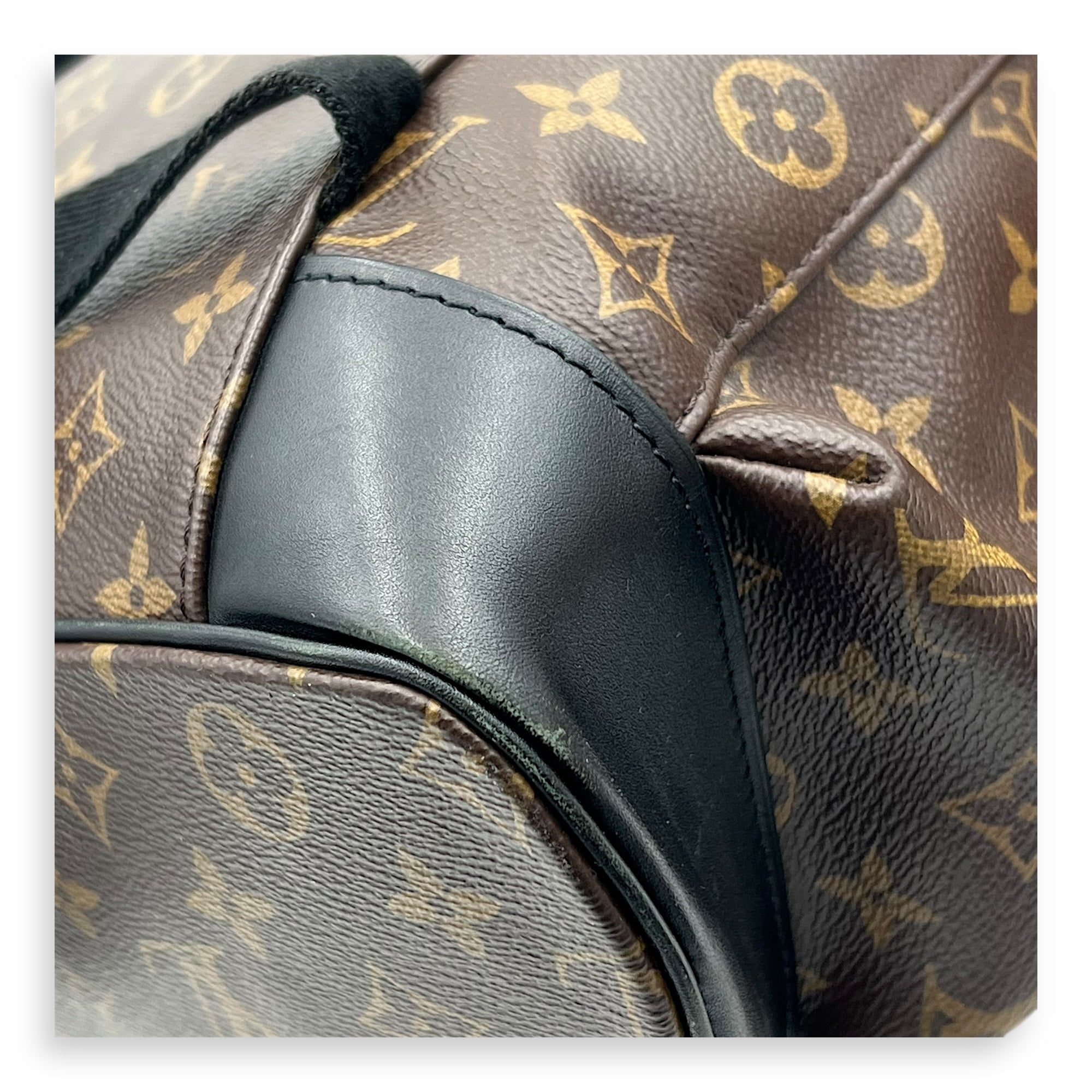 Christopher Backpack Brown in Monogram Coated Canvas, Silver hardware