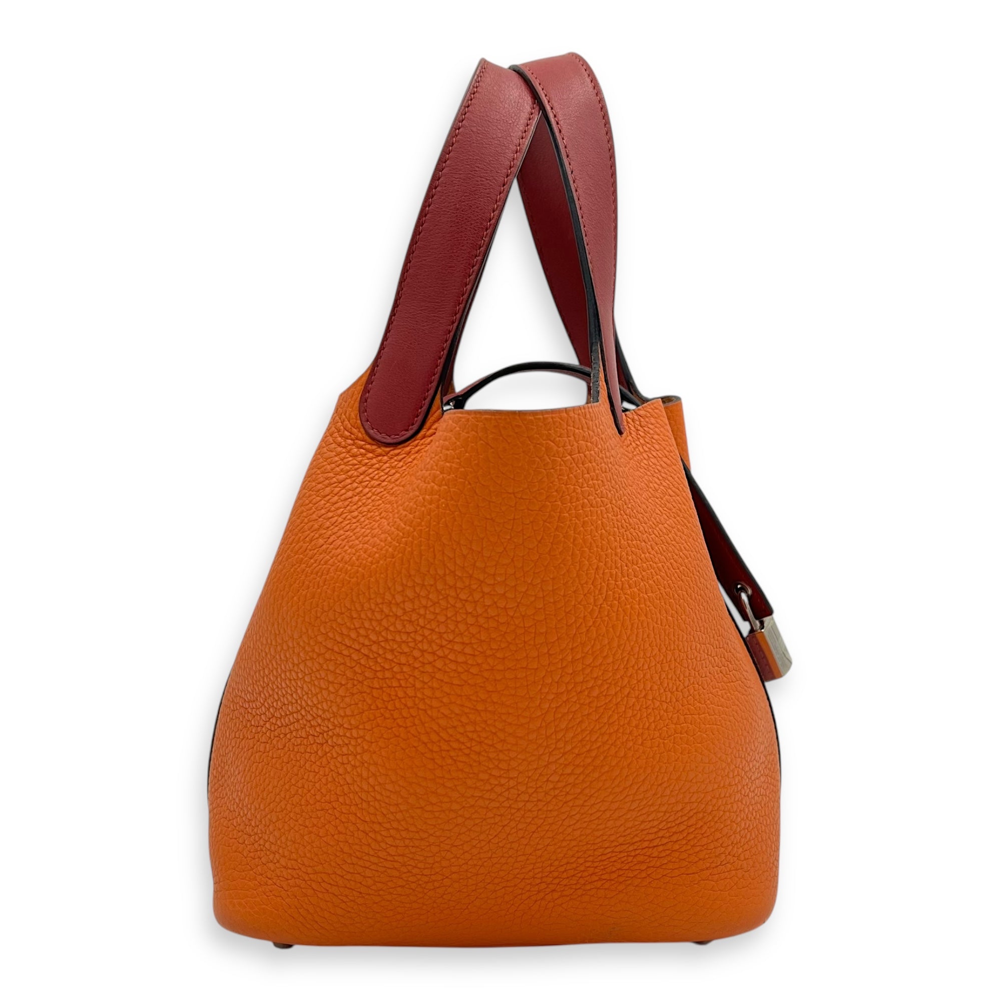 Picotin Orange in Clemence, Palladium hardware