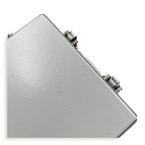 Kenny Scharf Vanity Top Handle Bag Grey in Calfskin, Silver hardware