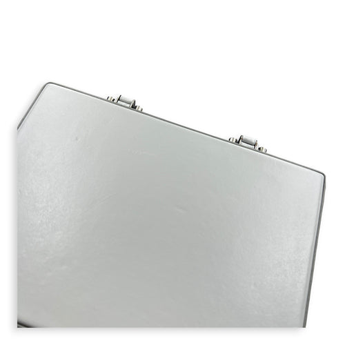 Kenny Scharf Vanity Top Handle Bag Grey in Calfskin, Silver hardware