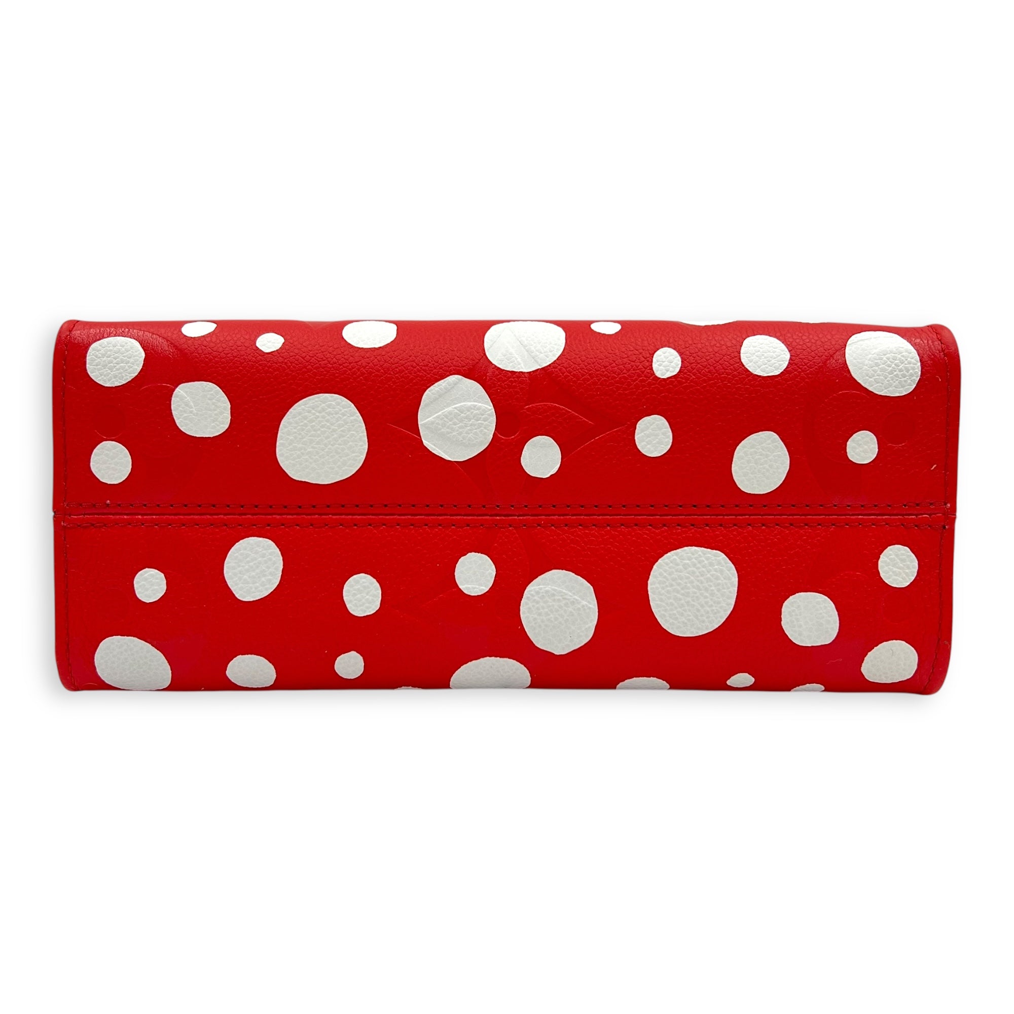 OnTheGo PM x Yayoi Kusama Top Handle Bag in Empreinte Leather, Silver hardware