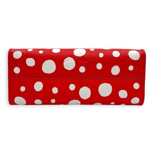 OnTheGo PM x Yayoi Kusama Top Handle Bag in Empreinte Leather, Silver hardware