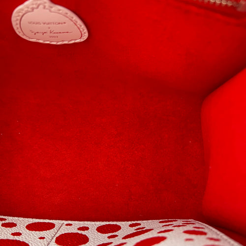 OnTheGo PM x Yayoi Kusama Top Handle Bag in Empreinte Leather, Silver hardware