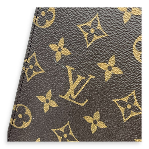Pochette Pouch Brown in Monogram Coated Canvas, Gold hardware