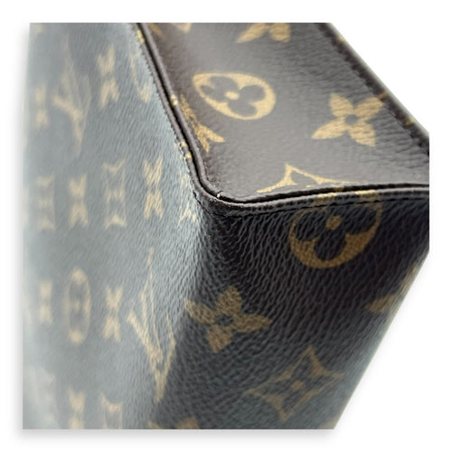 Pochette Pouch Brown in Monogram Coated Canvas, Gold hardware
