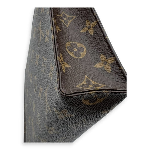 Pochette Pouch Brown in Monogram Coated Canvas, Gold hardware