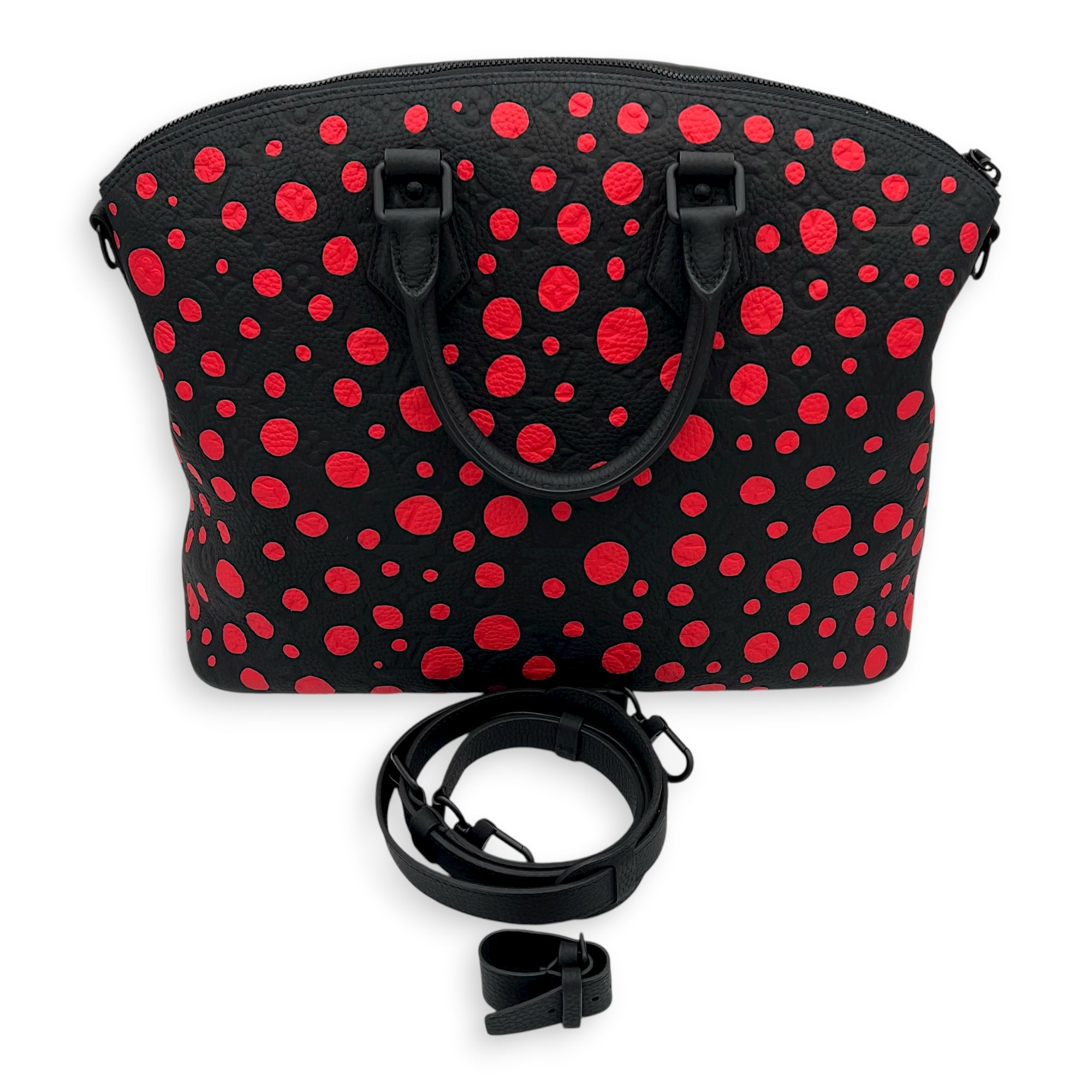 Lockit Top Handle Bag Black in Empreinte Leather, black hardware