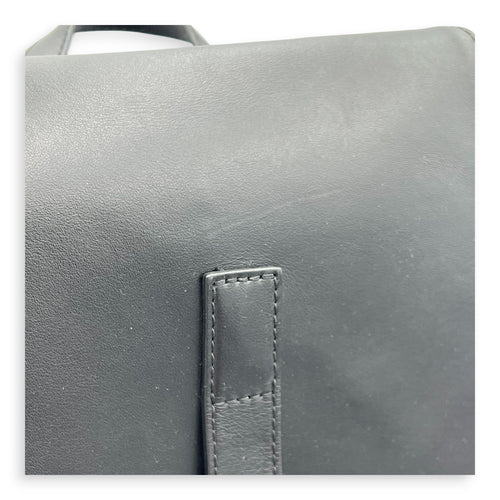 Trio Backpack Black in Coated Canvas, black hardware