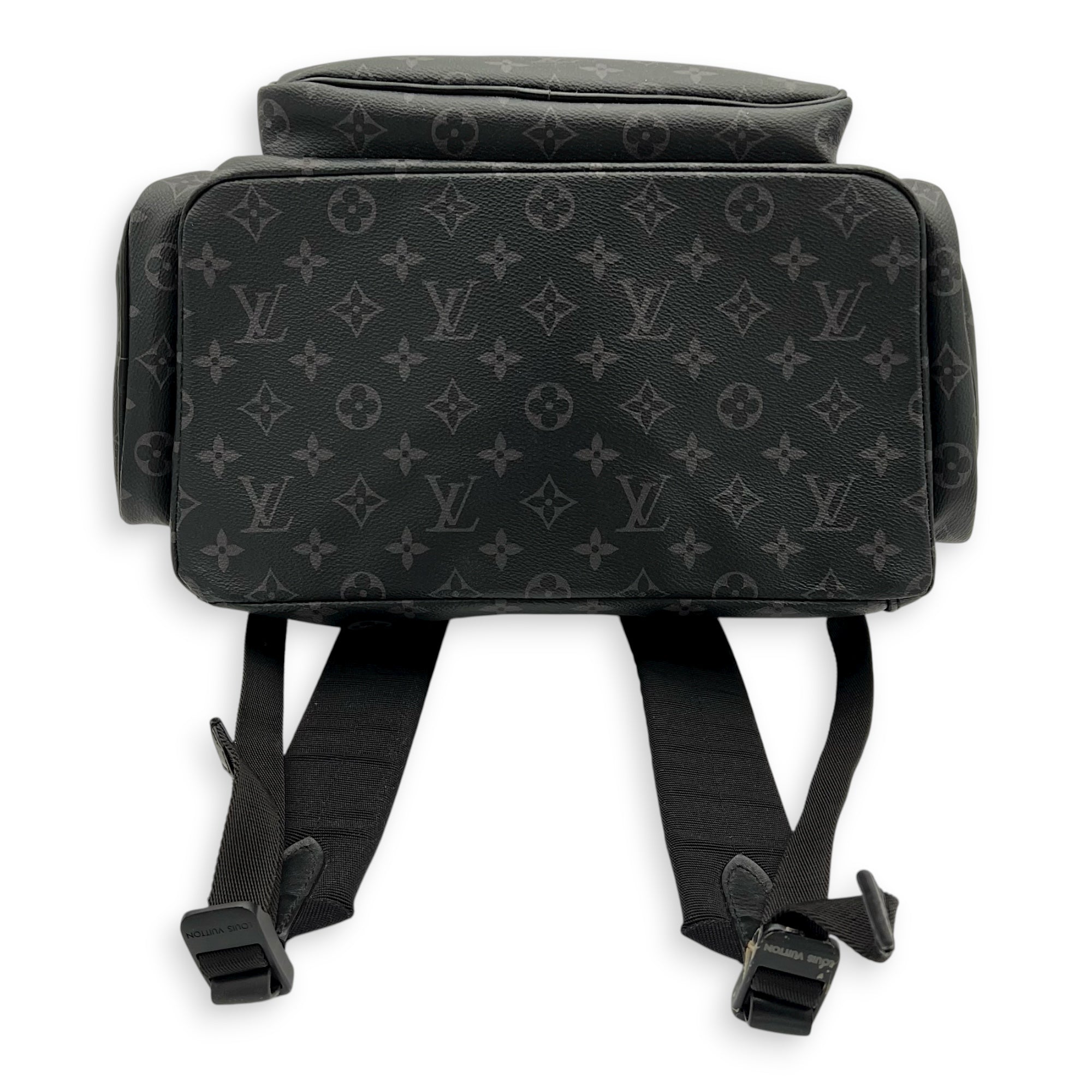 Trio Backpack Black in Coated Canvas, black hardware
