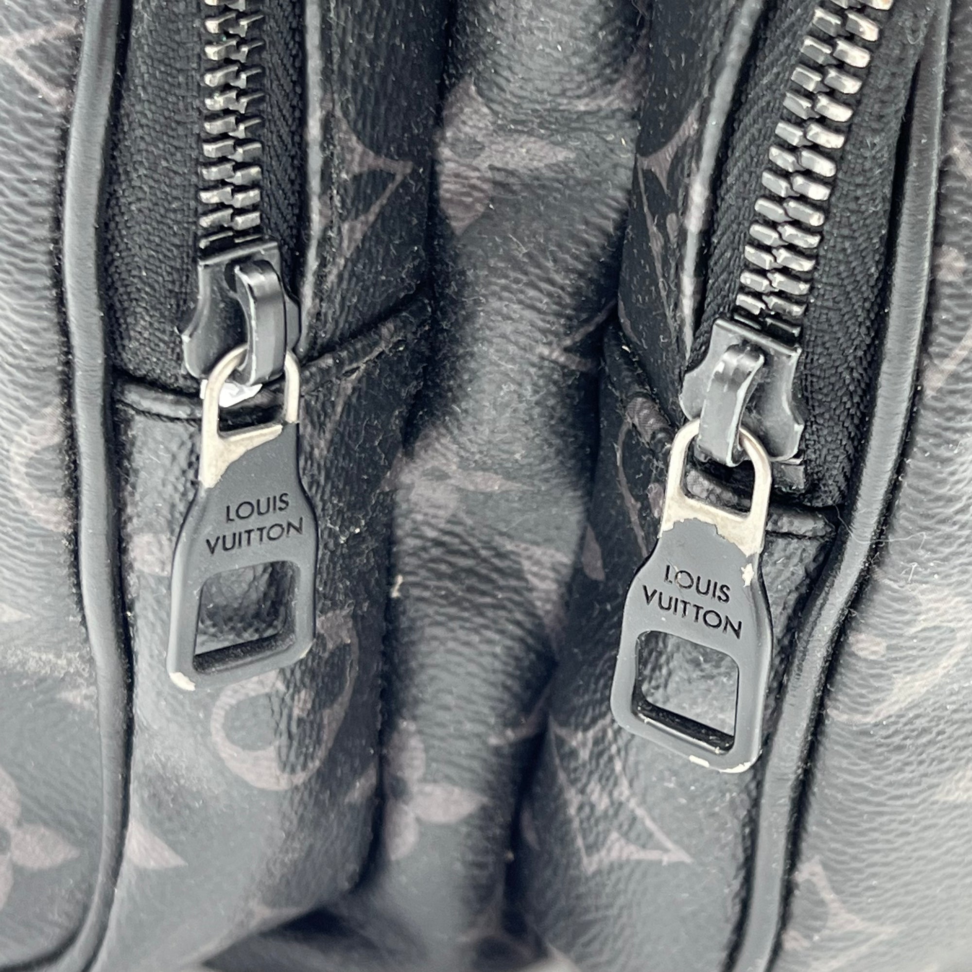 Trio Backpack Black in Coated Canvas, black hardware