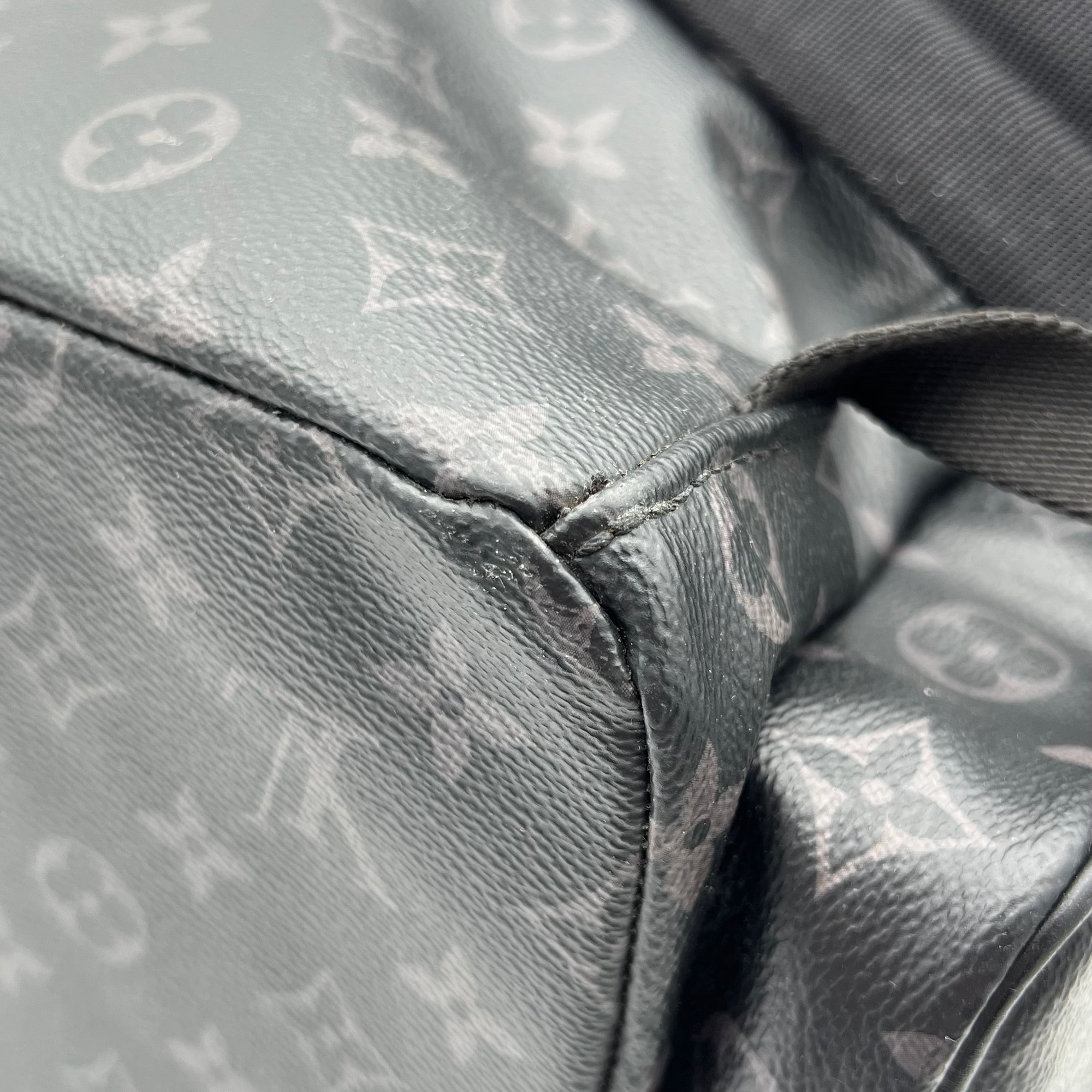 Trio Backpack Black in Coated Canvas, black hardware