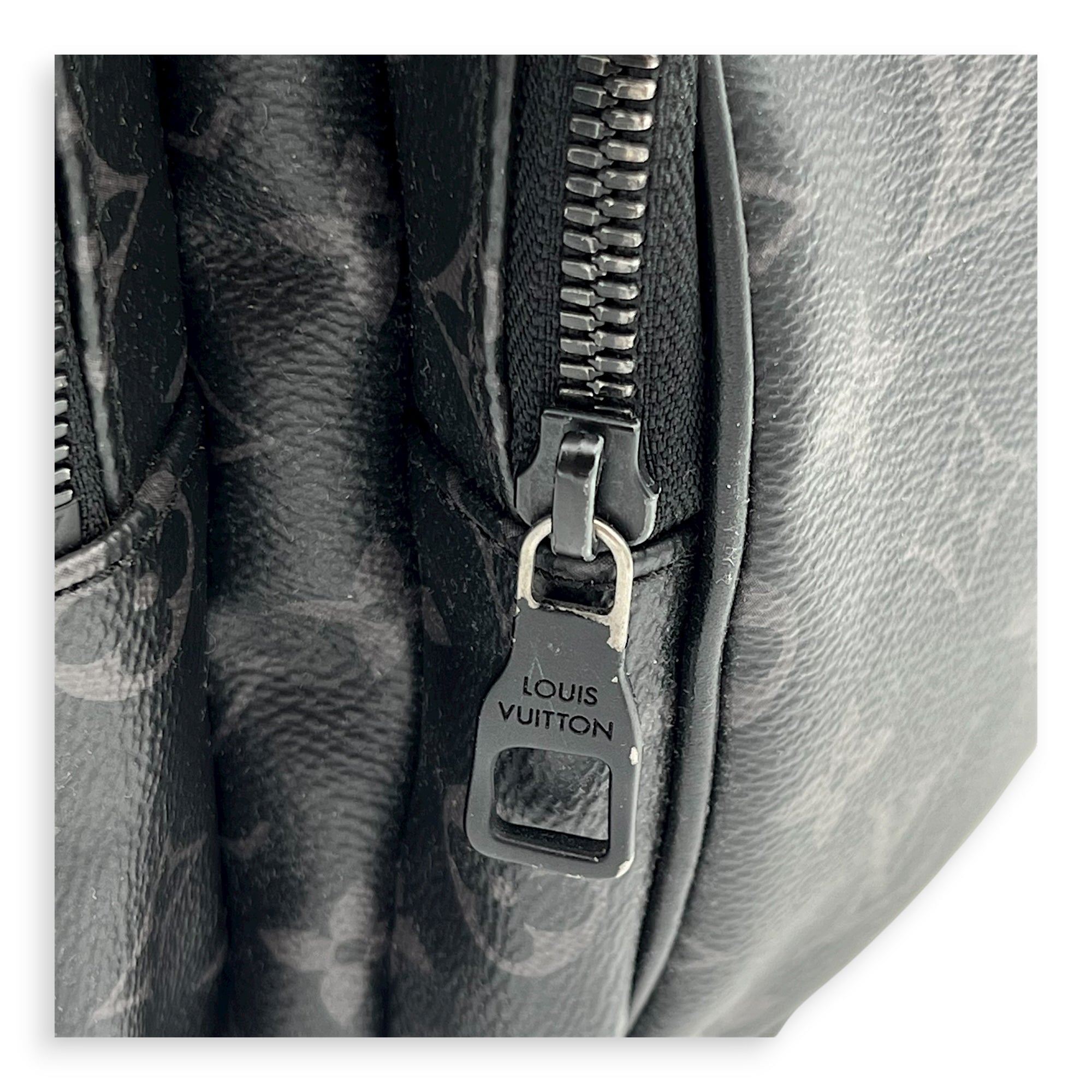 Trio Backpack Black in Coated Canvas, black hardware