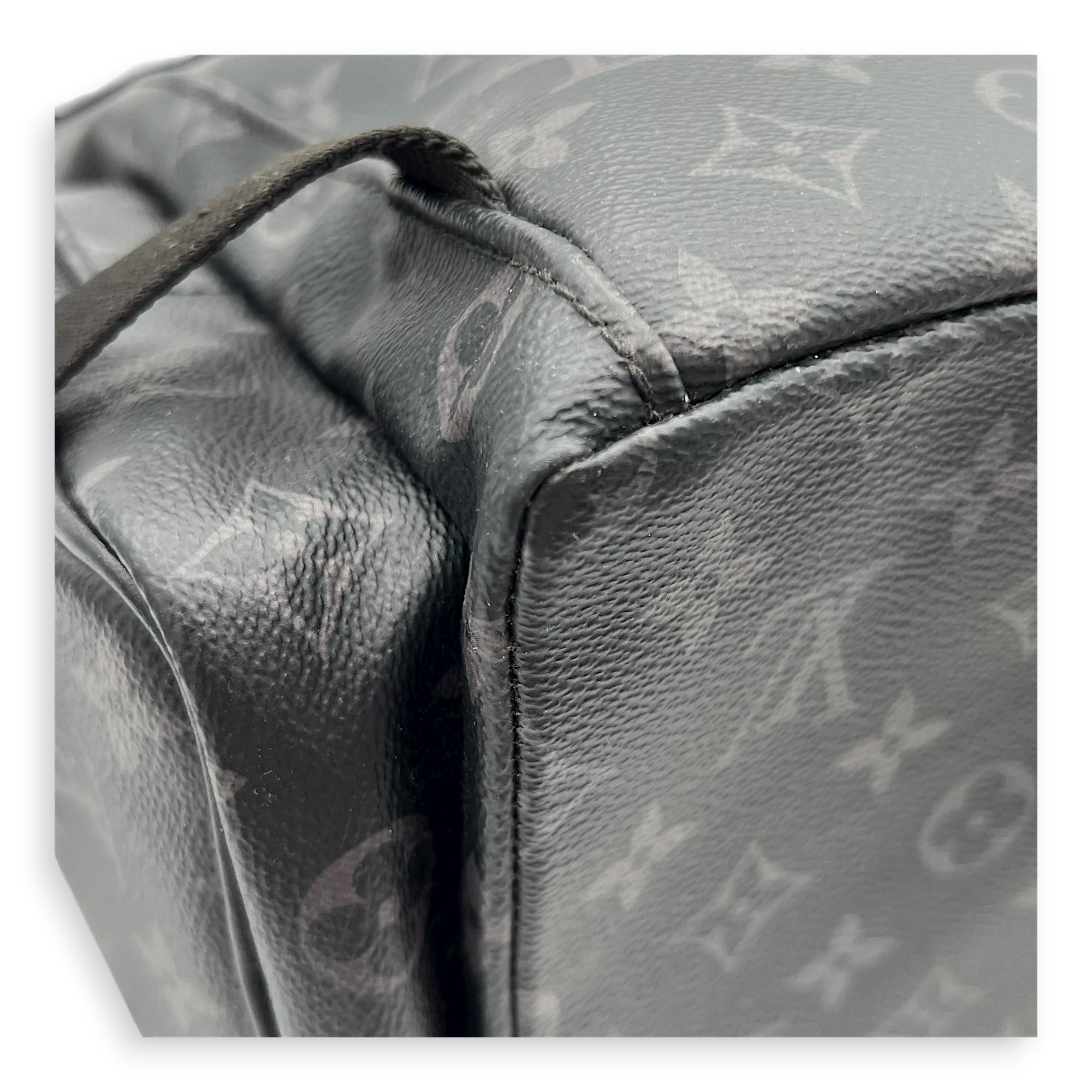 Trio Backpack Black in Coated Canvas, black hardware