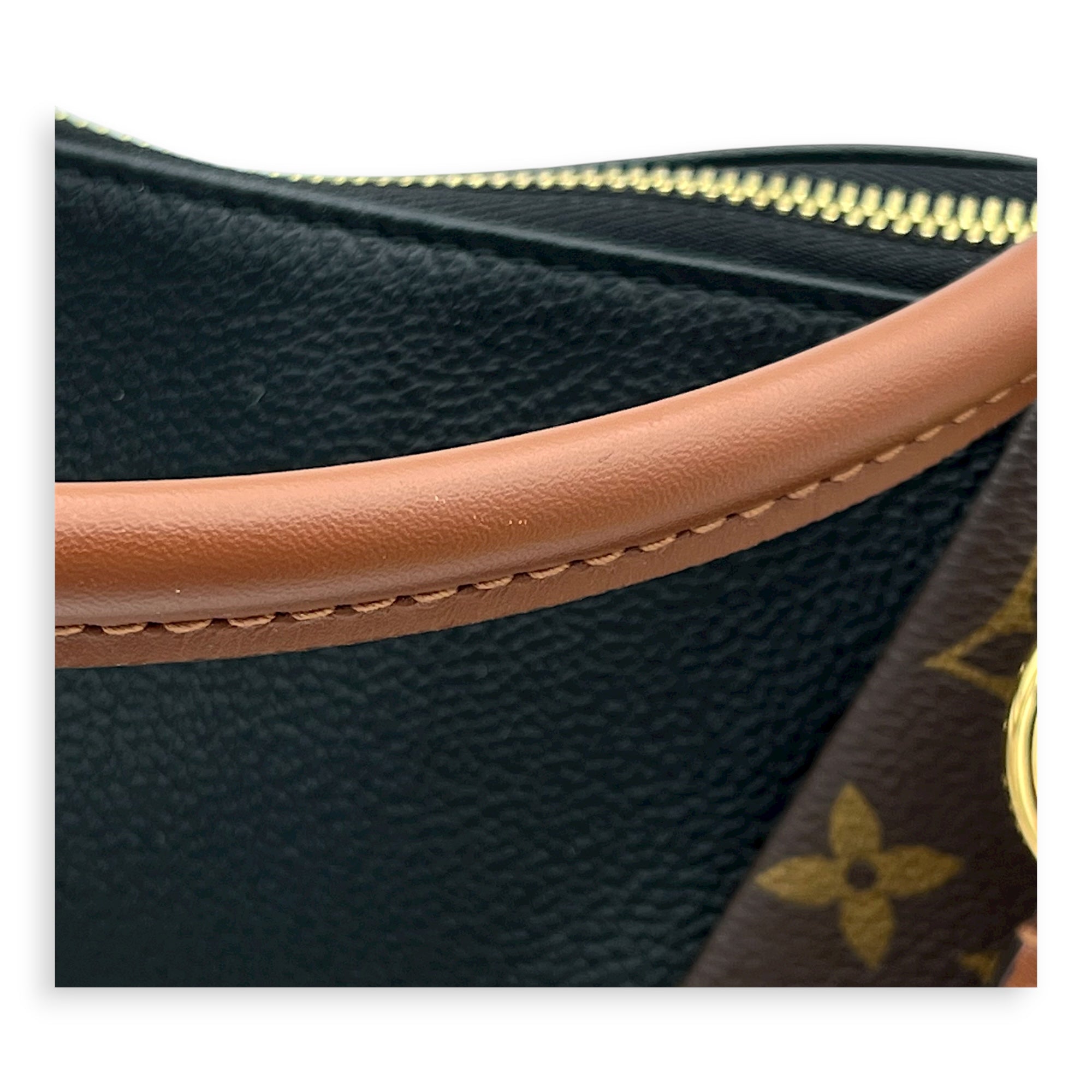 V tote bag Top Handle Bag Black in Monogram Coated Canvas, Gold hardware