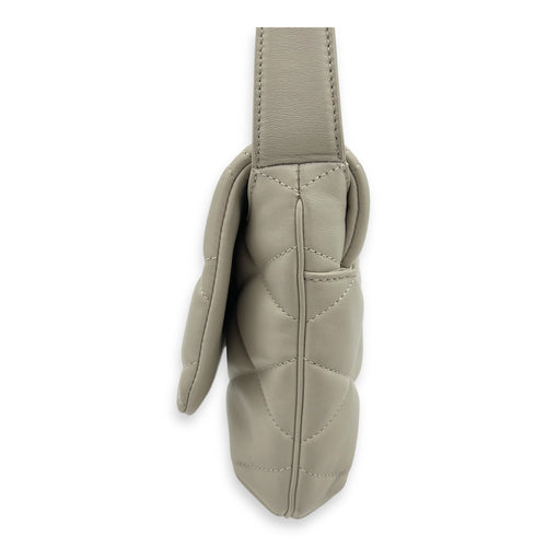 Le 5 A 7 Shoulder Bag White in Calfskin, Gold hardware