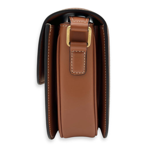 Triomphe Shoulder Bag Brown in Others, Gold hardware