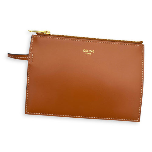 Triomphe Tote Bag Brown in Raffia, Gold hardware