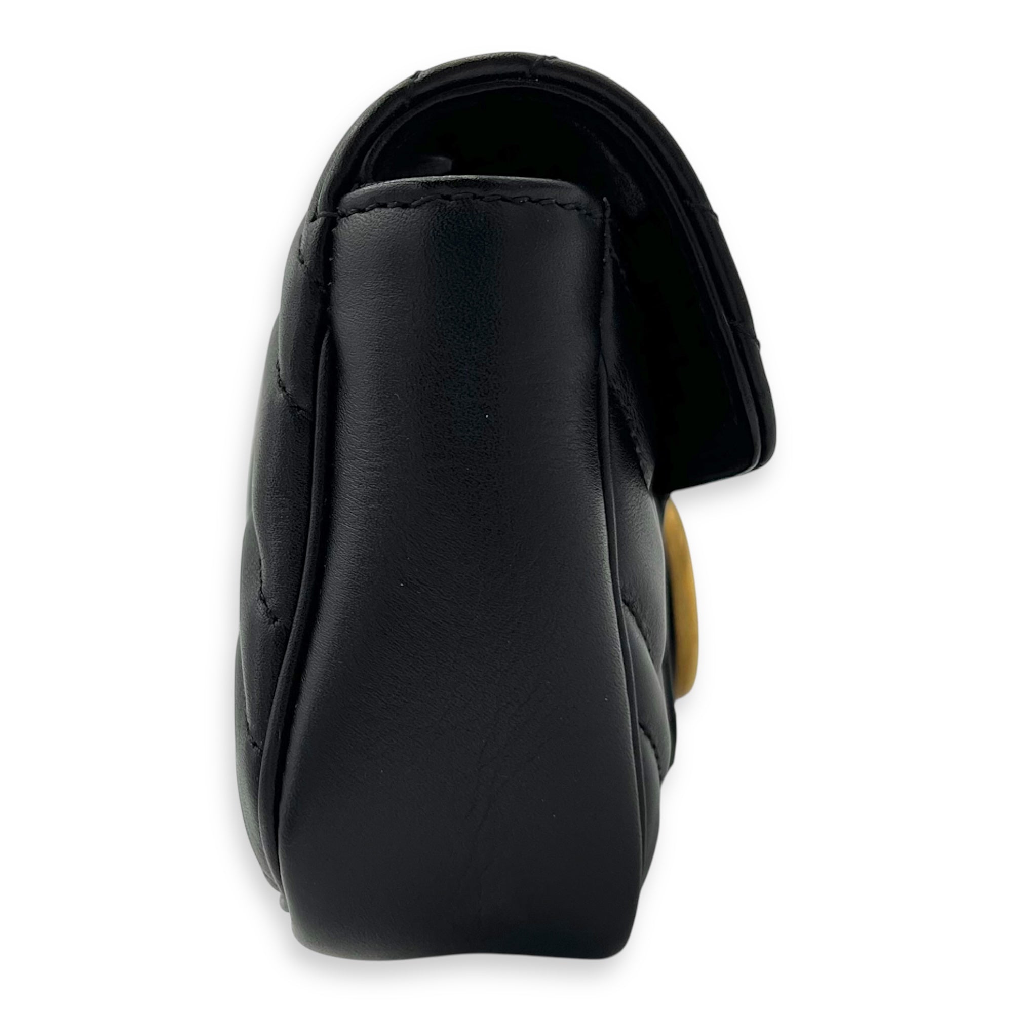 GG Marmont Crossbody Bag Black in Calfskin, Gold hardware