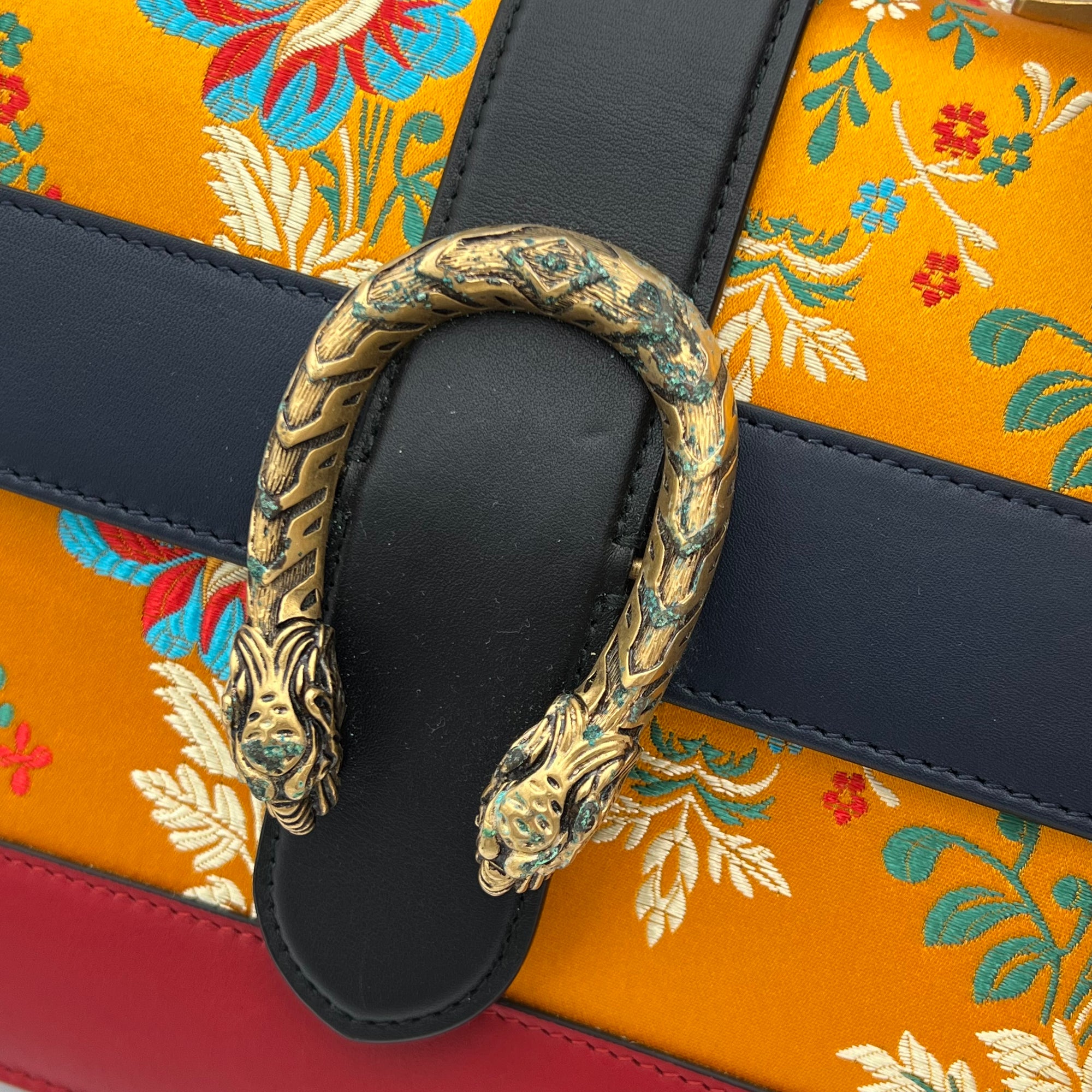 Dionysus Top Handle Bag Multi-colour in Calfskin, Gold hardware