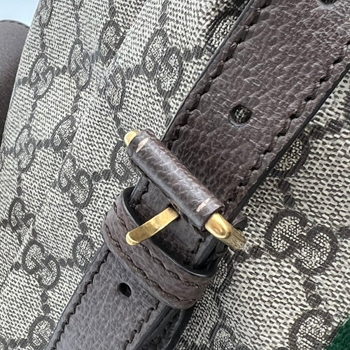 Ophidia Backpack Brown in Monogram Coated Canvas, Gold hardware
