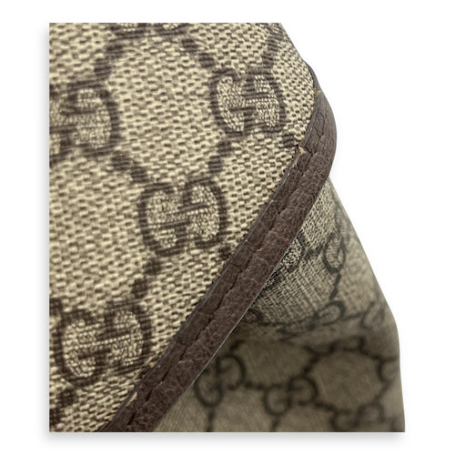Ophidia Backpack Brown in Monogram Coated Canvas, Gold hardware